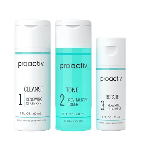 Proactiv 3 Step Acne Treatment Benzoyl Peroxide Face Wash Repairing