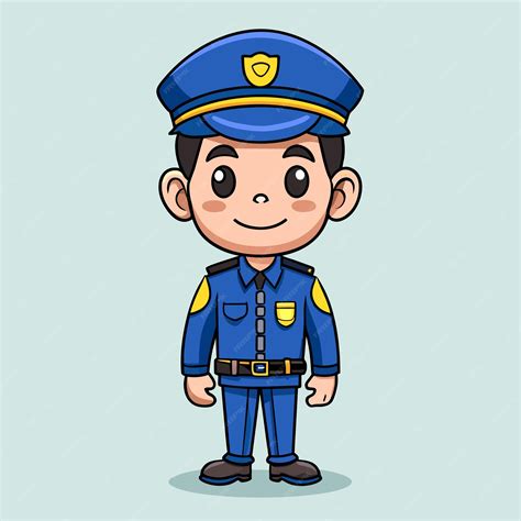 Premium Vector Friendly Cop Character Serving The Neighborhood