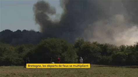 Incendies de nombreux départs de feu constatés en Bretagne