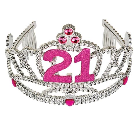 Ar85886 21st Birthday Glitter Tiara Headband