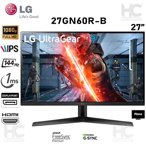 MONITOR GAMING LG 27 27GN60R B ULTRAGEAR IPS FHD DP HDMI 1MS