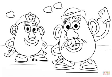 Mr Potato Head Coloring Page Coloring Home