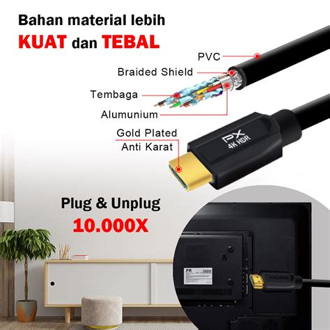 Jual Kabel Hdmi K Ultra Hd Arc Hdmi Cable Dolby Audio Px Hdmi Mm