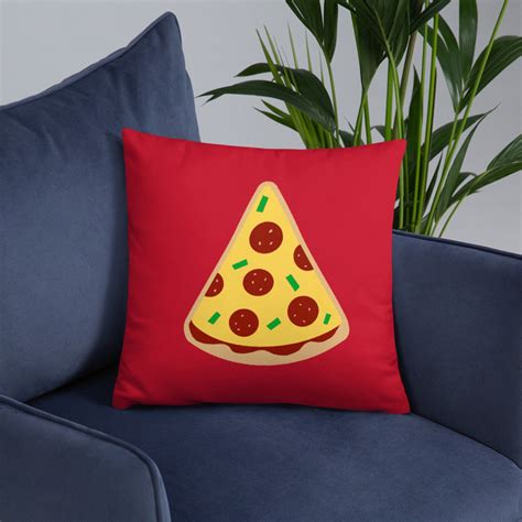 Pizza Throw Pillow Fun Home D Cor Colorful Decorative Etsy