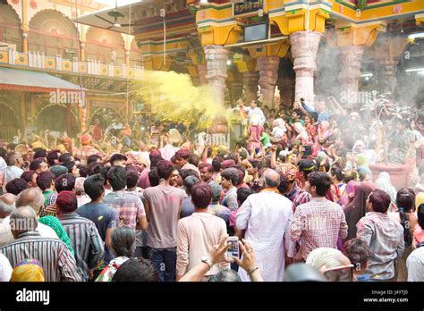 Devotees In Dwarkadheesh Temple Mathura Uttar Pradesh India Asia