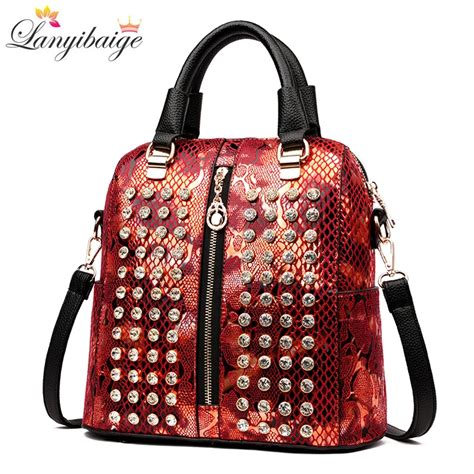 Lanyibaige New 2018 Women Backpack Female Pu Leather Women High End Backpacks Travel Bags Back