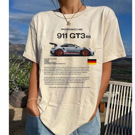 Porsche 911 GT3 RS Aesthetic Tshirt Porsche 911 GT3 RS 2 Side Etsy