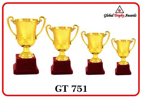 Golden And Red Gt Fiber Cricket Trophy Shape Cup At Rs Set In