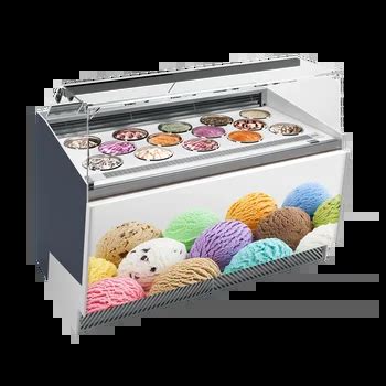 Commercial Upright Ice Cream Freezer Glycol Inox Gelato Pozzetti