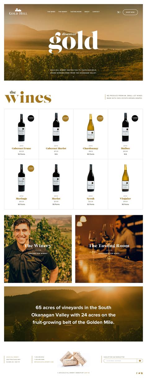 Website design for Gold Hill Winery. Check out the live site here