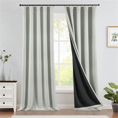 Amazon Jinchan Blackout Curtain Inch Length Faux Linen