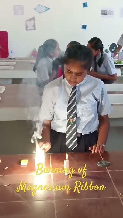 Experiment On Burning Of Magnesium Ribbon Youtube