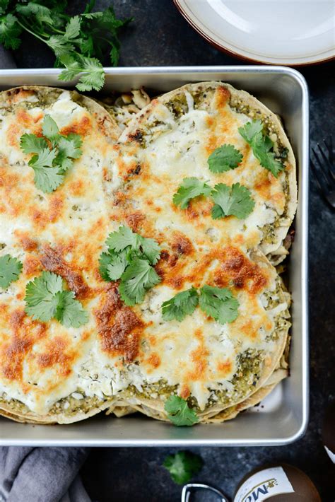 Salsa Verde Chicken Tortilla Casserole Simply Scratch