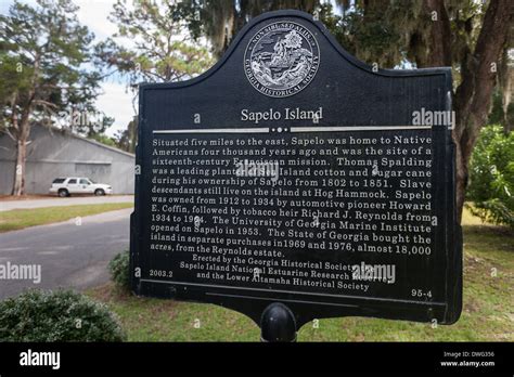 Historic Marker For Sapelo Island An Isolated Historic Gullah