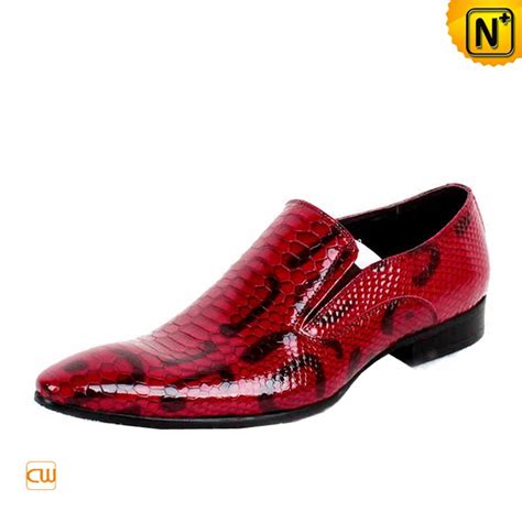 Mens Fashion Red Patent Leather Dress Shoes Cw762053