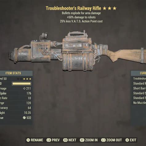 Weapon Railway Rifle Tre25 Fallout 76 Game Items Gameflip