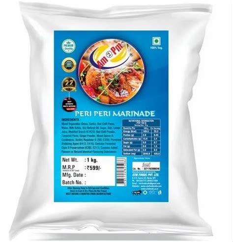 Peri Peri Marinade Packaging Type Evoh Pouch Packaging Size 1 Kg At