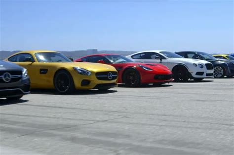 Watch Corvette Z06 Mercedes Amg Gt S Enter Worlds Greatest Drag Race