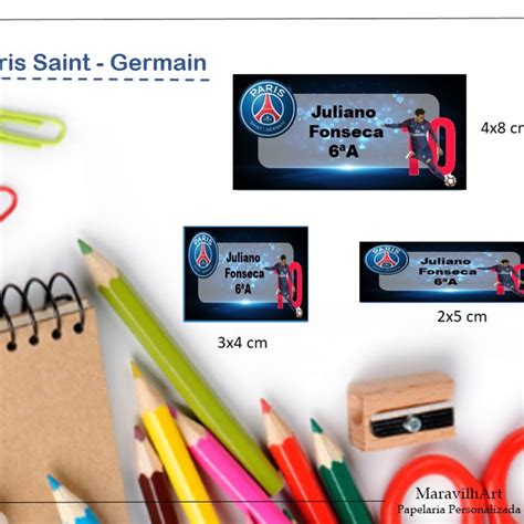 Etiquetas Escolares Paris Saint Germain Elo