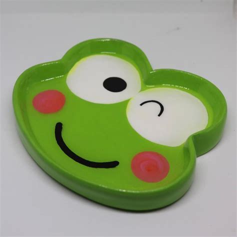 Cute Frog Jewelry Tray Handmade With Clay Acrylic Depop In 2024 Clay Crafts Air Dry