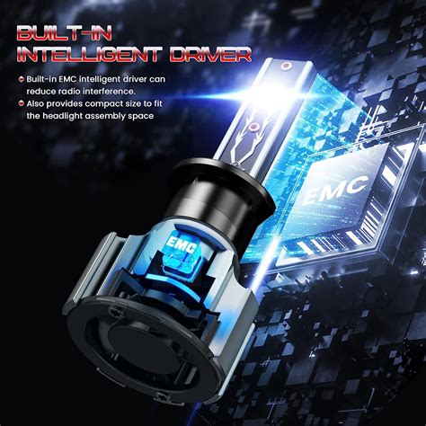 Modigt Led Headlight Globes High Low Beam Lamp Bulbs Waterproof