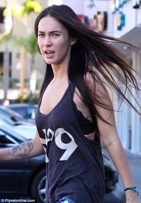 Fresh Faced Megan Fox Goes Make Up Free As She Exposes Bra In Revealing