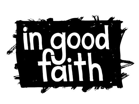 In Good Faith Logo In Good Faith