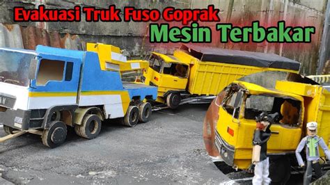 Evakuasi Truk Fuso Goprak Mesin Terbakar Berlangsung Dramatis YouTube