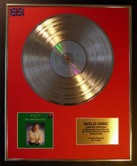 VAL DOONICAN LIMITED EDITION CD GOLD DISC RECORD COA THE VERY BEST OF