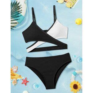 Swim Girls Swimsuits Bikini Set Two Piece Swimsuit Criss Cross Bathing Suit Poshmark