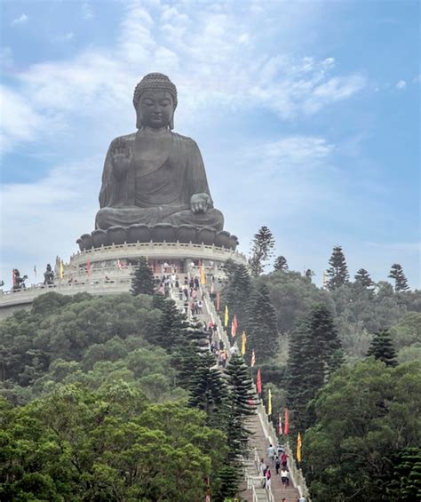 Premium Photo The Tian Tan Buddha Statue Is The Large Bronze Buddha