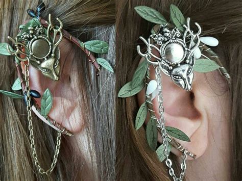 Elven Ear Cuff Elvish Earring Elven Ear Elf Ear Deer Etsy