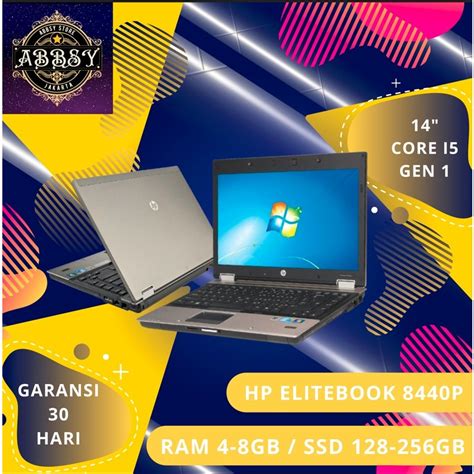 Jual Hp Elitebook 8440p8460p8470p Core I5 Gen 123 Ram 48gb Ssd 128256gb Second Shopee