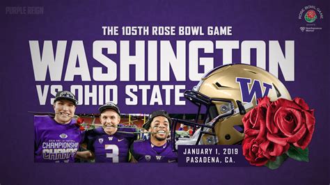 Rose Bowl: UW Huskies vs. Ohio State Buckeyes - Tuesday, January 1 ...