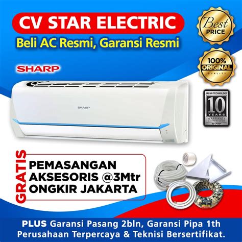 Jual Ac Sharp Pk Ah A Say Standar Thailand Pasang Shopee Indonesia