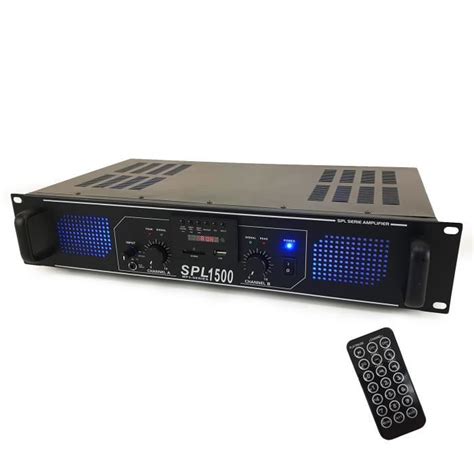 Amplificateur De Sonorisation Skytec SPL 1500MP3 2 X 750W FM USB SD