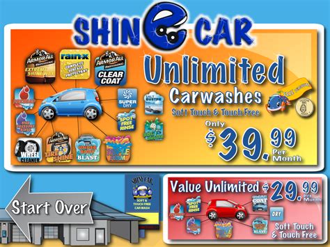 Shiny Car Car Wash Soft Touch Mini Tunnel.