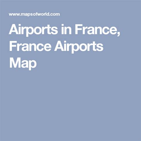 Airports In France France Airports Map