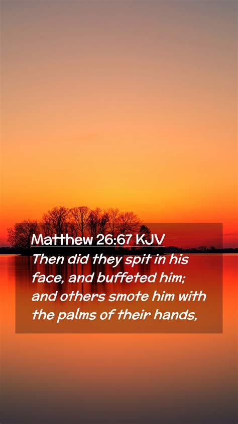 Matthew 2667 Kjv Mobile Phone Wallpaper Then Did They Spit In His