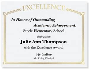 Outstanding Achievement Award Template | HQ Printable Documents