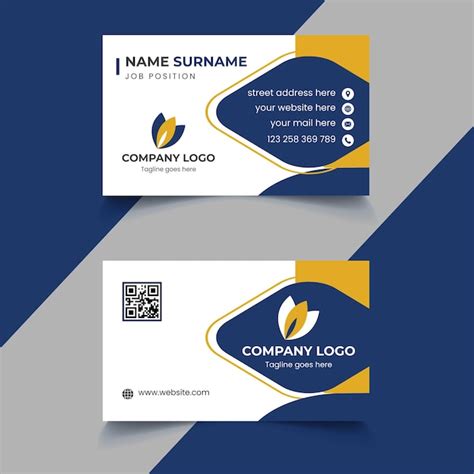 Premium Vector Simple And Clean Style Modern Business Card Template