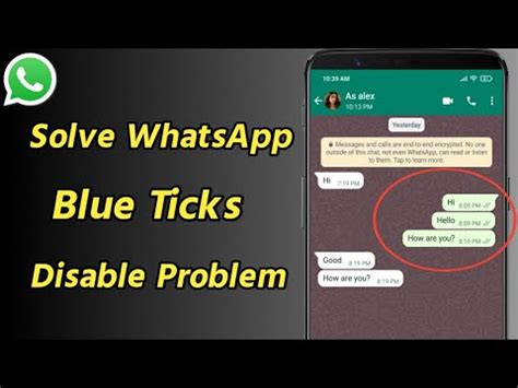 How To Solve Whatsapp Blue Ticks Disable Problem Whatsapp Message