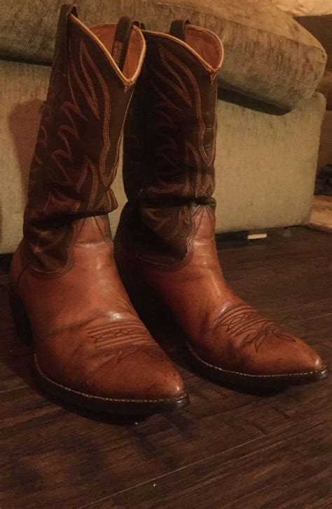 Cowboy Boots Mens Western Boots Leather Boots Brown Leather Nocona