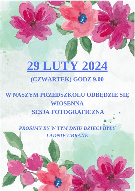 Luty Sesja Fotograficzna Niepubliczne Przedszkole Promyczek W