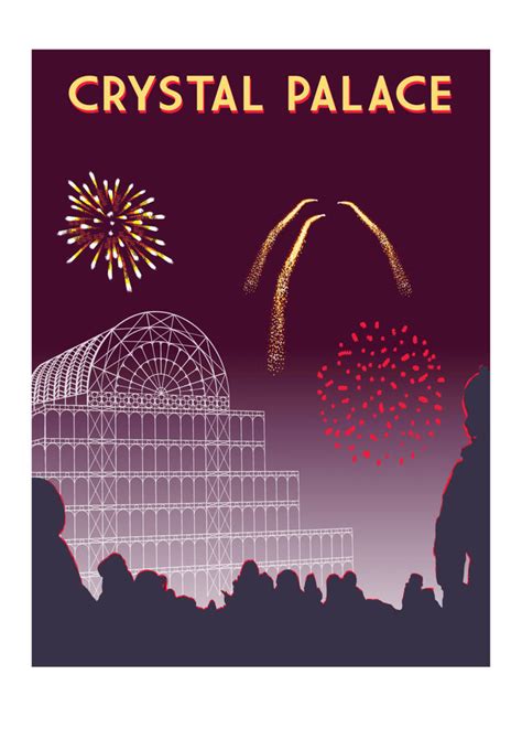 Crystal Palace Fireworks Screen Print, , Limited Edition A3 London Art - Red Faces Prints