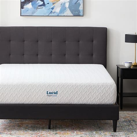 Lucid Comfort Collection 10 Inch Firm Memory Foam Mattress Queen White Lucc10qq45mf Best Buy