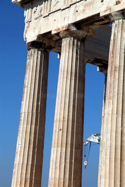 Detalle Del Templo De Acropolis Parthenon Imagen De Archivo Editorial