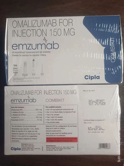 Emzumab Omalizumab For Injection 150 Mg At 10200 Piece Omalizumab