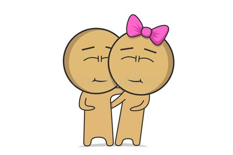 Boy and Girl Together. Boy and Girl Stand Side by Side and Hug. Stock ...