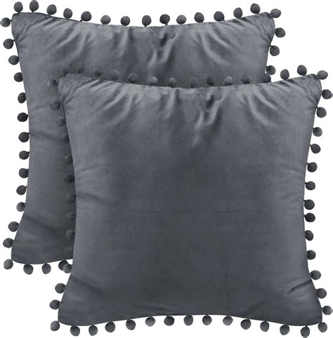 2 PCS Fundas De Almohada Cuadradas De Terciopelo Suave 45 X45 Cm